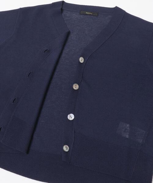 URBAN RESEARCH ROSSO WOMEN（アーバンリサーチ　ロッソ）の「リネン混セミシアーカーディガン（カーディガン/ボレロ・レディース・ライトグレー/ネイビー/オレンジ系その他・FREE）」の14枚目の写真