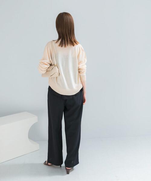 URBAN RESEARCH ROSSO WOMEN（アーバンリサーチ　ロッソ）の「リネン混セミシアーカーディガン（カーディガン/ボレロ・レディース・ライトグレー/ネイビー/オレンジ系その他・FREE）」の7枚目の写真