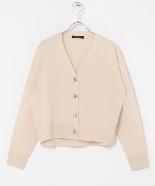 URBAN RESEARCH ROSSO WOMEN（アーバンリサーチ　ロッソ）の「リネン混セミシアーカーディガン（カーディガン/ボレロ・レディース・ライトグレー/ネイビー/オレンジ系その他・FREE）」の6枚目の写真