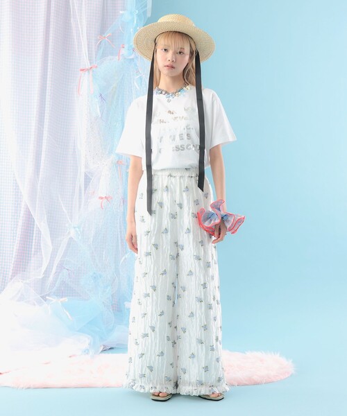 CAROLINA GLASER(カロリナ グレイサー)の「メッセージ Tシャツ 旅行 主役トップス 映え 大人ガーリー(Tシャツ/カットソー・レディース・ホワイト/ブラック・MEDIUM/SMALL)」の3枚目の写真