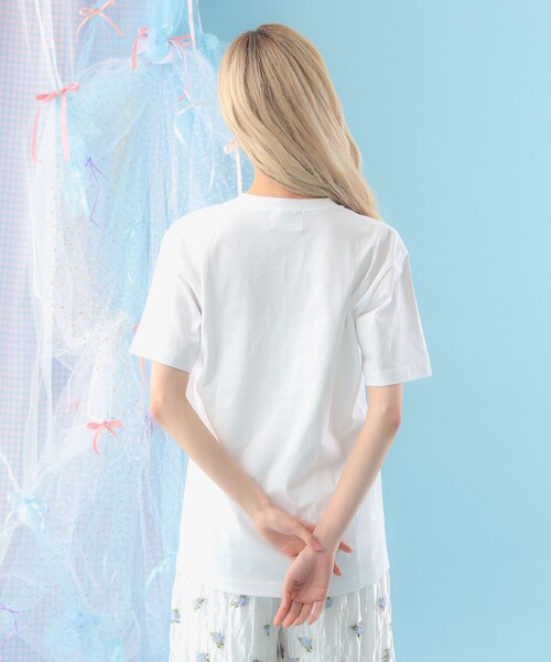 CAROLINA GLASER(カロリナ グレイサー)の「メッセージ Tシャツ 旅行 主役トップス 映え 大人ガーリー(Tシャツ/カットソー・レディース・ホワイト/ブラック・MEDIUM/SMALL)」の12枚目の写真