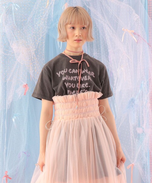 CAROLINA GLASER(カロリナ グレイサー)の「メッセージ Tシャツ 旅行 主役トップス 映え 大人ガーリー(Tシャツ/カットソー・レディース・ホワイト/ブラック・MEDIUM/SMALL)」の20枚目の写真
