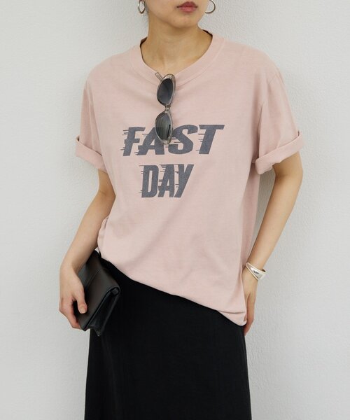 GALLARDAGALANTE(ガリャルダガランテ)の「【REMI RELIEF】【HARD SP加工20】天竺レギュラーTee/別注(Tシャツ/カットソー・レディース・オフホワイト/ピンク・MEDIUM)」の10枚目の写真