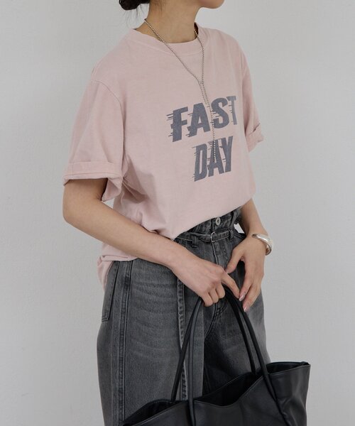 GALLARDAGALANTE(ガリャルダガランテ)の「【REMI RELIEF】【HARD SP加工20】天竺レギュラーTee/別注(Tシャツ/カットソー・レディース・オフホワイト/ピンク・MEDIUM)」の18枚目の写真
