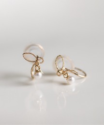 cui-cui（キュイキュイ）の「パール リボン イヤリング | K10YG（イヤリング）」