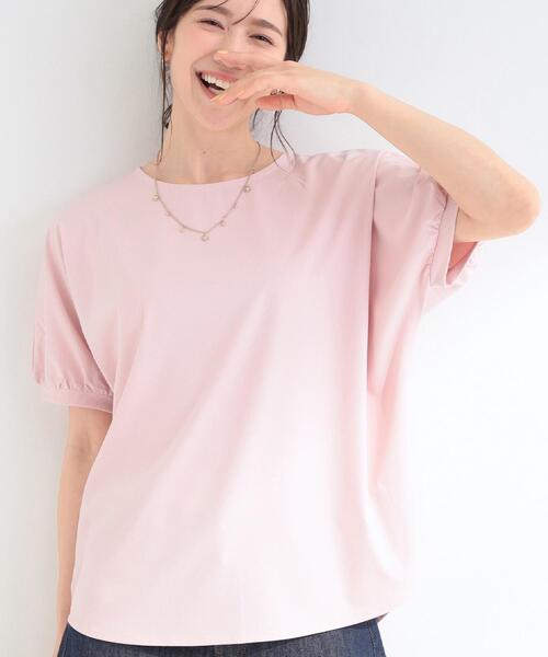 SHOO・LA・RUE(シューラルー)の「【ひんやり/洗濯後しわになりにくい】インせず着られる さらっとタッチのドルマンブラウス(シャツ/ブラウス・レディース・ネイビー/ベビーピンク/イエロー系その他/ブルー/グレー/オフホワイト・00)」の6枚目の写真