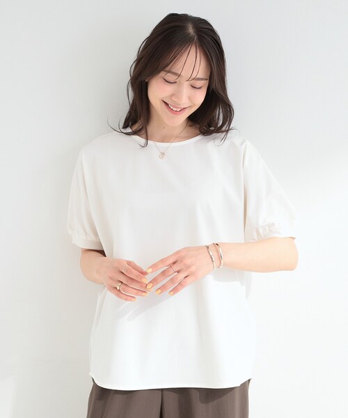 SHOO・LA・RUE(シューラルー)の「【ひんやり/洗濯後しわになりにくい】インせず着られる さらっとタッチのドルマンブラウス(シャツ/ブラウス・レディース・ネイビー/ベビーピンク/イエロー系その他/ブルー/グレー/オフホワイト・00)」の22枚目の写真