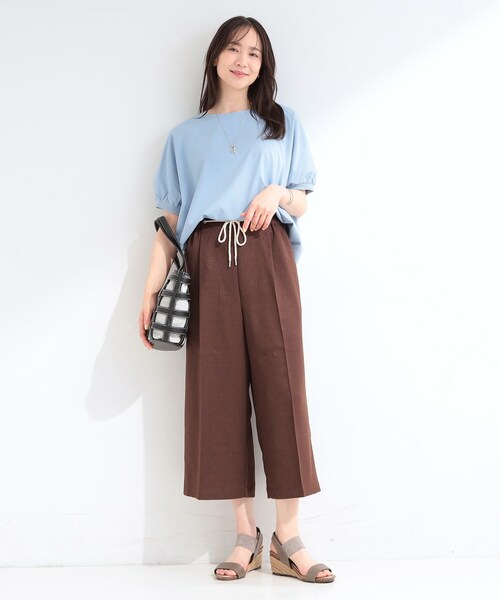SHOO・LA・RUE(シューラルー)の「【ひんやり/洗濯後しわになりにくい】インせず着られる さらっとタッチのドルマンブラウス(シャツ/ブラウス・レディース・ネイビー/ベビーピンク/イエロー系その他/ブルー/グレー/オフホワイト・00)」の16枚目の写真