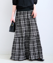 B.C STOCK | 【WEB限定】ウォッシャブル / 先染めチェッククリンクルスカート(スカート)