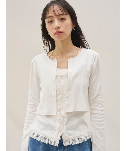 SNIDEL(スナイデル)の「レイヤードキャミカットソー(キャミソール・レディース・ホワイト/レッド/グレー・F)」の16枚目の写真