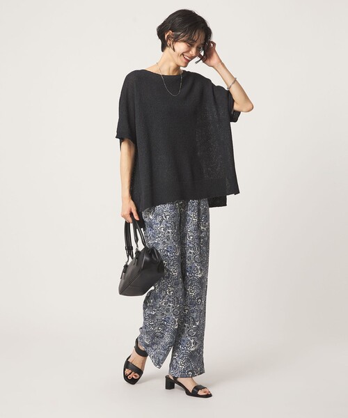 green label relaxing(グリーンレーベルリラクシング)の「ペイズリー プリント パンツ(その他パンツ・レディース・ライトブルー/ダークブラウン・FREE)」の9枚目の写真
