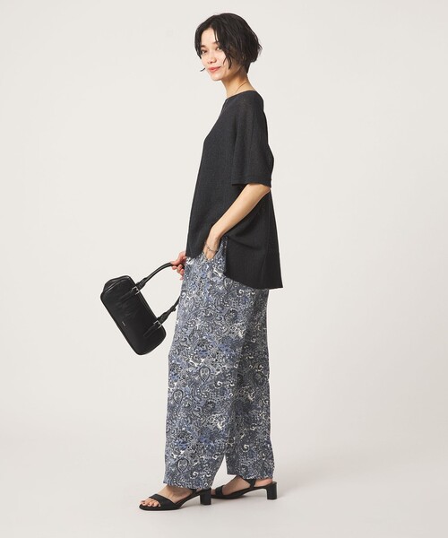 green label relaxing(グリーンレーベルリラクシング)の「ペイズリー プリント パンツ(その他パンツ・レディース・ライトブルー/ダークブラウン・FREE)」の10枚目の写真