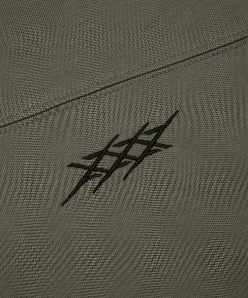 NINEZ（ナインゼット）の「Z3 コットン切り替えオーバーサイズTシャツ (3色)（Tシャツ/カットソー・メンズ・ホワイト/ブラック/カーキ・MEDIUM/LARGE/X-LARGE/2XL）」の10枚目の写真