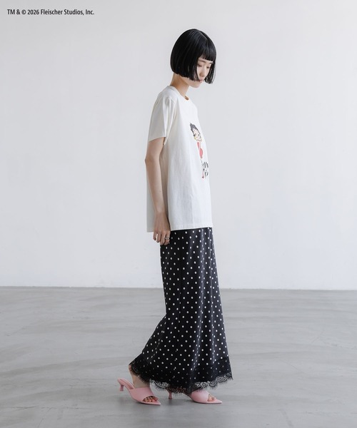 LOWRYS FARM（ローリーズファーム）の「Ｂｅｔｔｙ　ＴＥＥ  666051（Tシャツ/カットソー・レディース・ネイビー/オフホワイト・FREE）」の4枚目の写真