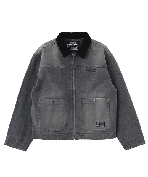 X-girl(エックスガール)の「FADED WORK JACKET(その他アウター・レディース・ブラウン/チャコール・S/M)」の1枚目の写真