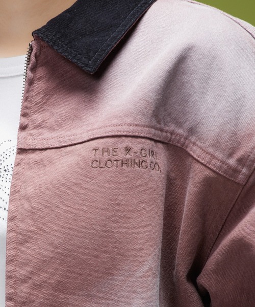 X-girl(エックスガール)の「FADED WORK JACKET(その他アウター・レディース・ブラウン/チャコール・S/M)」の8枚目の写真