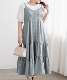 CLETTEオリジナルレース使いティアードキャミワンピース