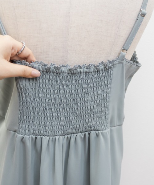 CLETTE(クレット)の「CLETTEオリジナルレース使いティアードキャミワンピース(ワンピース・レディース・チャコールグレー/ブルー/グレイッシュベージュ・4L/3L/LL)」の17枚目の写真