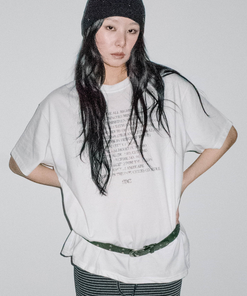 CHICKS(チックス)の「アッセンブルレタリングオーバー半袖ホワイト(Tシャツ/カットソー・レディース・ホワイト・ONE SIZE/TWO)」の3枚目の写真