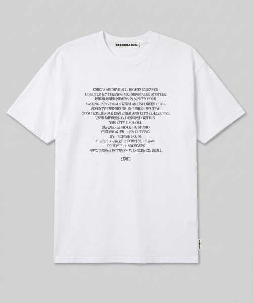CHICKS(チックス)の「アッセンブルレタリングオーバー半袖ホワイト(Tシャツ/カットソー・レディース・ホワイト・ONE SIZE/TWO)」の5枚目の写真