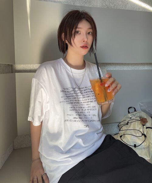CHICKS(チックス)の「アッセンブルレタリングオーバー半袖ホワイト(Tシャツ/カットソー・レディース・ホワイト・ONE SIZE/TWO)」の10枚目の写真