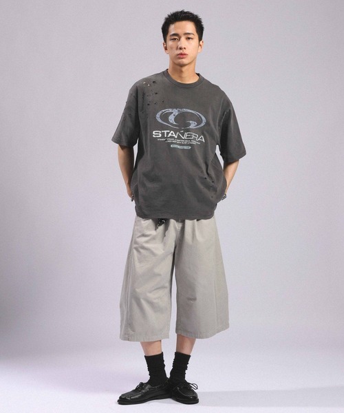 RAGEBLUE(レイジブルー)の「Pigment Damage Logo T-Shirt/ピグメント加工ダメージロゴTシャツ(Tシャツ/カットソー・メンズ・ブラック/レッド/ライトグレー・MEDIUM/LARGE)」の10枚目の写真