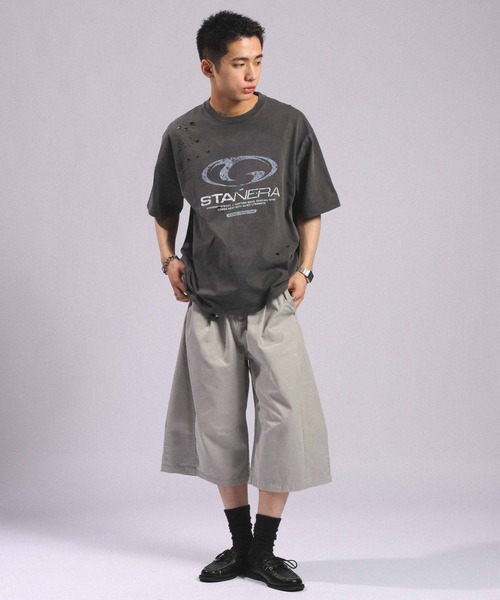 RAGEBLUE(レイジブルー)の「Pigment Damage Logo T-Shirt/ピグメント加工ダメージロゴTシャツ(Tシャツ/カットソー・メンズ・ブラック/レッド/ライトグレー・MEDIUM/LARGE)」の13枚目の写真