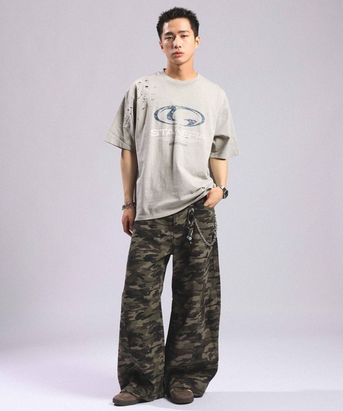 RAGEBLUE(レイジブルー)の「Pigment Damage Logo T-Shirt/ピグメント加工ダメージロゴTシャツ(Tシャツ/カットソー・メンズ・ブラック/レッド/ライトグレー・MEDIUM/LARGE)」の17枚目の写真