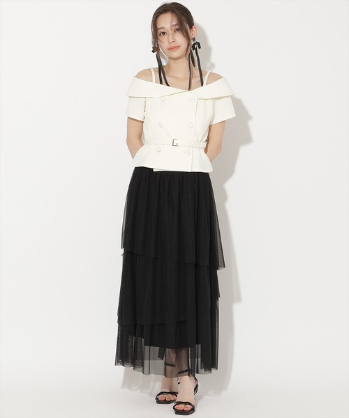 WILLSELECTION(ウィルセレクション)の「アシメティアードチュールスカート(スカート・レディース・ピンク/ブラック/オフホワイト・FREE)」の11枚目の写真