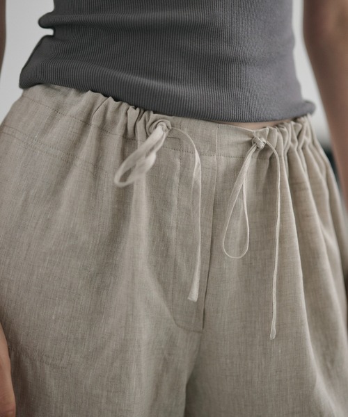 LAULEN（ローレン）の「linen relax pants /リネンリラックスパンツ（その他パンツ・レディース・アイボリー/ブルー/グレー・FREE）」の7枚目の写真