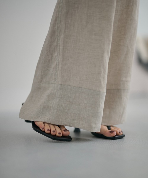LAULEN（ローレン）の「linen relax pants /リネンリラックスパンツ（その他パンツ・レディース・アイボリー/ブルー/グレー・FREE）」の10枚目の写真