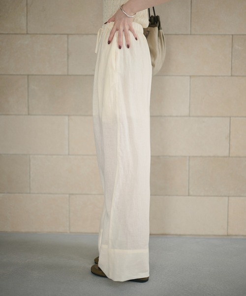 LAULEN（ローレン）の「linen relax pants /リネンリラックスパンツ（その他パンツ・レディース・アイボリー/ブルー/グレー・FREE）」の12枚目の写真