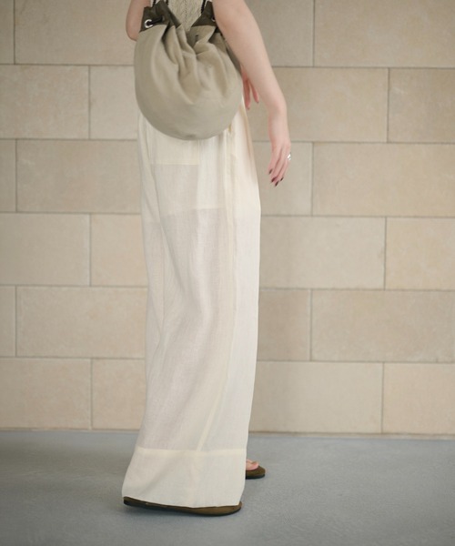 LAULEN（ローレン）の「linen relax pants /リネンリラックスパンツ（その他パンツ・レディース・アイボリー/ブルー/グレー・FREE）」の15枚目の写真
