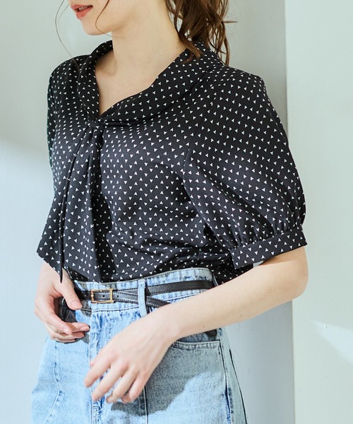 アソート柄ボウタイ半袖ブラウス（シャツ/ブラウス）｜12Twelve Agenda