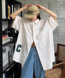 CIAOPANIC TYPY | 【UNISEX】ストライプ柄刺繍オーバーシャツ(シャツ/ブラウス)