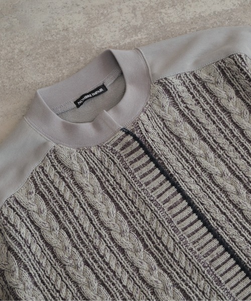 NOMBRE IMPAIR(ノンブルアンペール)の「【予約】ケーブル×裏毛コンビ ショートカーディガン(カーディガン/ボレロ・レディース・ベージュ/グレー・FREE)」の17枚目の写真