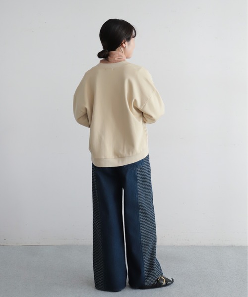 NOMBRE IMPAIR(ノンブルアンペール)の「【予約】ケーブル×裏毛コンビ ショートカーディガン(カーディガン/ボレロ・レディース・ベージュ/グレー・FREE)」の12枚目の写真