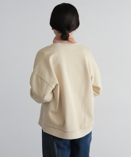 NOMBRE IMPAIR(ノンブルアンペール)の「【予約】ケーブル×裏毛コンビ ショートカーディガン(カーディガン/ボレロ・レディース・ベージュ/グレー・FREE)」の15枚目の写真