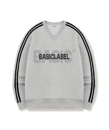BASIC LABEL（ベーシックラベル）の「Base Fit Oversized Track V-Neck Sweatshirt 5 Color [BLBV_1002]（スウェット）」
