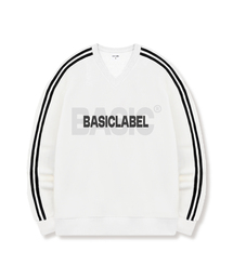 BASIC LABEL（ベーシックラベル）の「Base Fit Oversized Track V-Neck Sweatshirt 5 Color [BLBV_1002]（スウェット）」