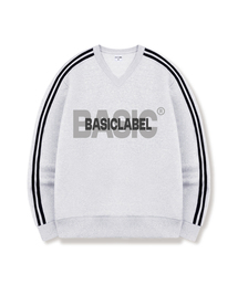 BASIC LABEL（ベーシックラベル）の「Base Fit Oversized Track V-Neck Sweatshirt 5 Color [BLBV_1002]（スウェット）」