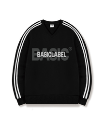 BASIC LABEL（ベーシックラベル）の「Base Fit Oversized Track V-Neck Sweatshirt 5 Color [BLBV_1002]（スウェット）」