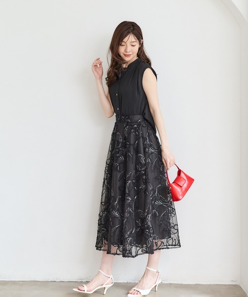 12Twelve Agenda（トゥエルブ　アジェンダ）の「シアーシャツインナー付プルオーバー（Tシャツ/カットソー・レディース・オフホワイト/ブラック/ブラウン・M）」の19枚目の写真