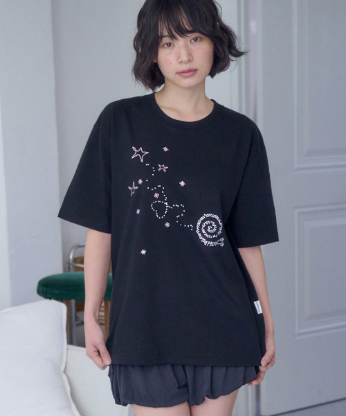 ambler(エムブラー)の「クリスタルスネイルホットフィックス 半袖Tシャツ AS1317 (ブラック)(Tシャツ/カットソー・レディース・その他・SMALL/MEDIUM)」の1枚目の写真