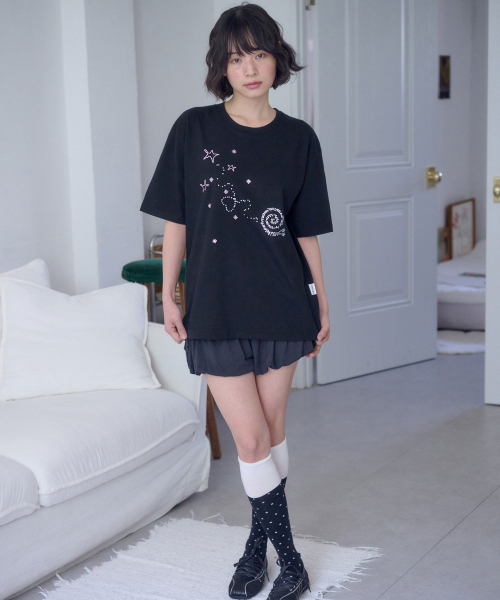 ambler(エムブラー)の「クリスタルスネイルホットフィックス 半袖Tシャツ AS1317 (ブラック)(Tシャツ/カットソー・レディース・その他・SMALL/MEDIUM)」の2枚目の写真