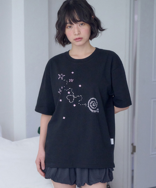 ambler(エムブラー)の「クリスタルスネイルホットフィックス 半袖Tシャツ AS1317 (ブラック)(Tシャツ/カットソー・レディース・その他・SMALL/MEDIUM)」の3枚目の写真