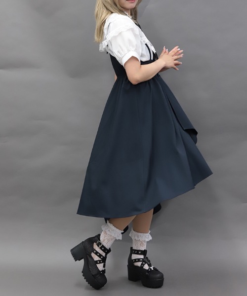 NIBBLE POISON(ニブルポイズン)の「アシメベストデザインOP(ワンピース・レディース・ネイビー/ブラック・MEDIUM)」の21枚目の写真