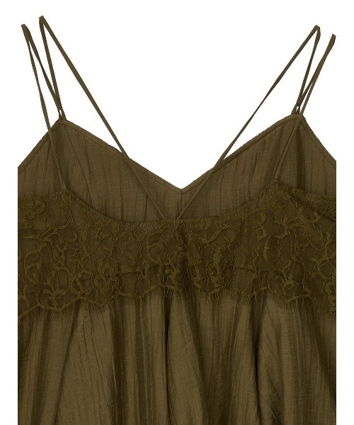 Ameri(アメリ)の「MEDI WIDE LACE CAMI ROMPERS(つなぎ/オールインワン・レディース・ブラック/アイボリー/カーキ・SMALL/X-SMALL/MEDIUM)」の8枚目の写真