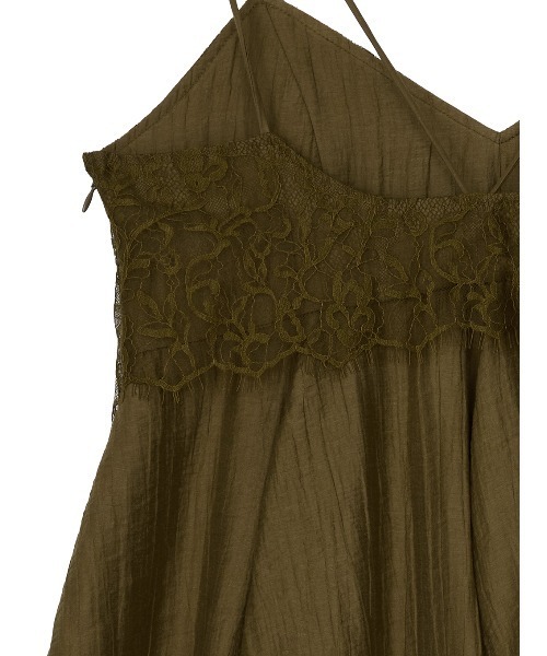 Ameri(アメリ)の「MEDI WIDE LACE CAMI ROMPERS(つなぎ/オールインワン・レディース・ブラック/アイボリー/カーキ・SMALL/X-SMALL/MEDIUM)」の7枚目の写真