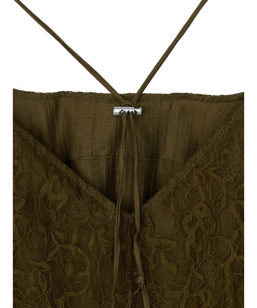 Ameri(アメリ)の「MEDI WIDE LACE CAMI ROMPERS(つなぎ/オールインワン・レディース・ブラック/アイボリー/カーキ・SMALL/X-SMALL/MEDIUM)」の4枚目の写真